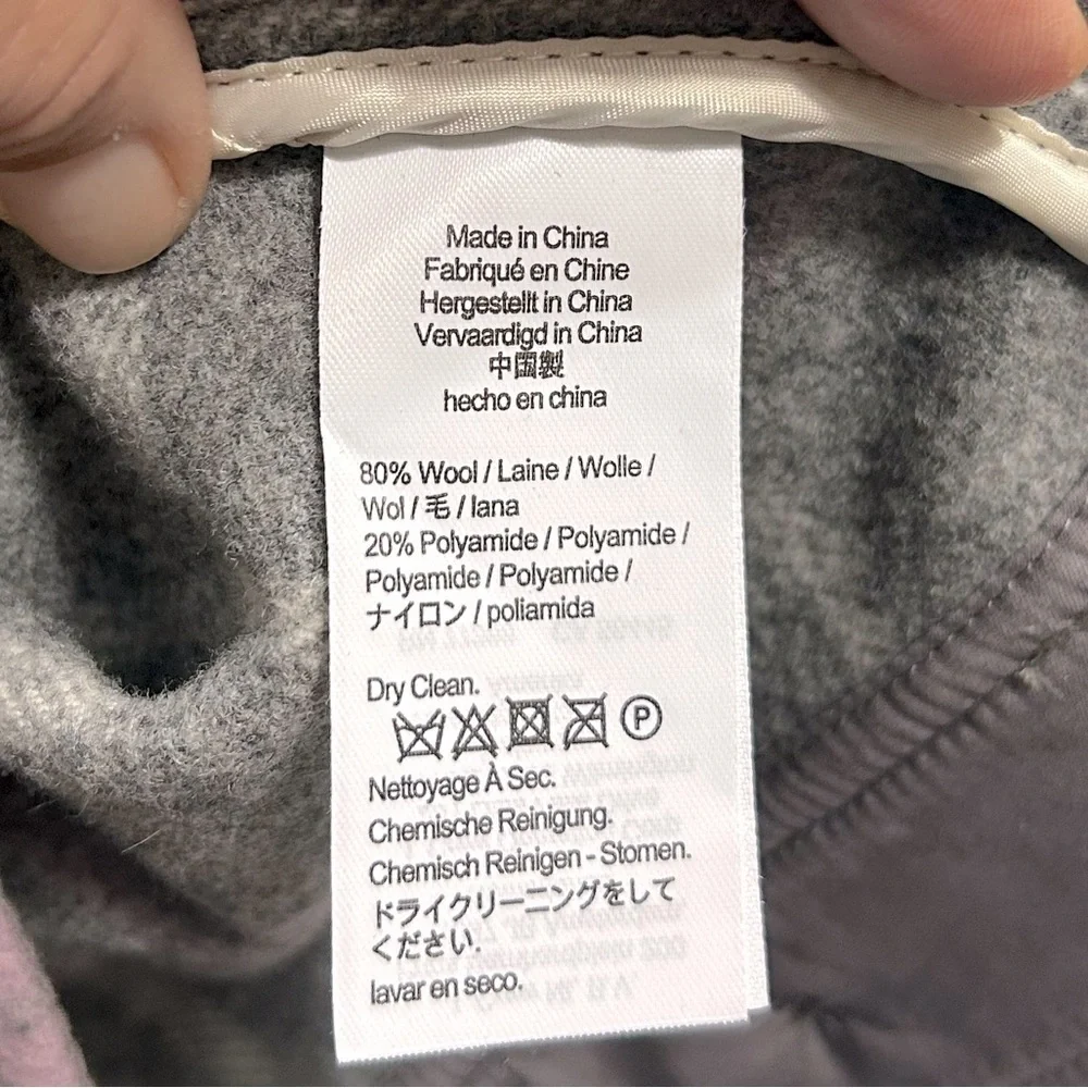 J.Crew Shirt-jacket in stretch wool-blend plaid Size S Gray/Lilac